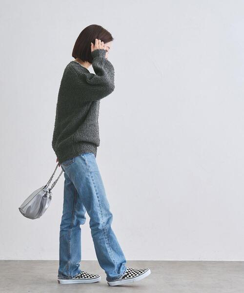 coen（コーエン）の「カールヤーンアゼ編みニット（ニット/セーター・レディース・オフホワイト/ダークグレー/コバルトブルー・FREE）」の17枚目の写真