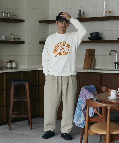 JOURNAL STANDARD relume(ジャーナルスタンダード レリューム)の「【MR.CLOSET / ミスタークローゼット】 プリントスウェット(スウェット・メンズ・ブラック/ネイビー/イエロー/グリーン/アイボリー/ブラック系その他・MEDIUM/LARGE)」の7枚目の写真