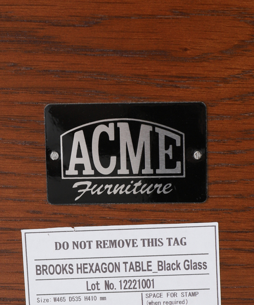 ACME FURNITURE（アクメファニチャー）の「BROOKS HEXAGON TABLE ブラックガラス ブルックスヘキサゴン（家具・レディース・その他・FREE）」の7枚目の写真