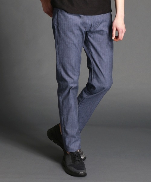 MONSIEUR NICOLE（ムッシュニコル）の「先染めヘリンボンパンツ（その他パンツ・メンズ・ブラック/サックスブルー/ネイビー/ブルー/グレー/ベージュ/ホワイト・X-LARGE/LARGE/MEDIUM/SMALL/XX-LARGE）」の7枚目の写真