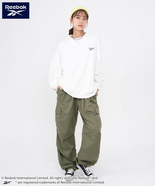 Reebok(リーボック)の「Reebok リーボック WEB限定 別注 ブランド ロゴ ワンポイントスキッパーネック 裏毛 長袖 プルオーバー スウェット トレーナー(スウェット・メンズ・ブルー/ホワイト/ブラック・M/LL/L)」の19枚目の写真