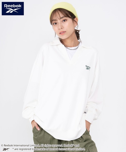 Reebok(リーボック)の「Reebok リーボック WEB限定 別注 ブランド ロゴ ワンポイントスキッパーネック 裏毛 長袖 プルオーバー スウェット トレーナー(スウェット・メンズ・ブルー/ホワイト/ブラック・M/LL/L)」の18枚目の写真