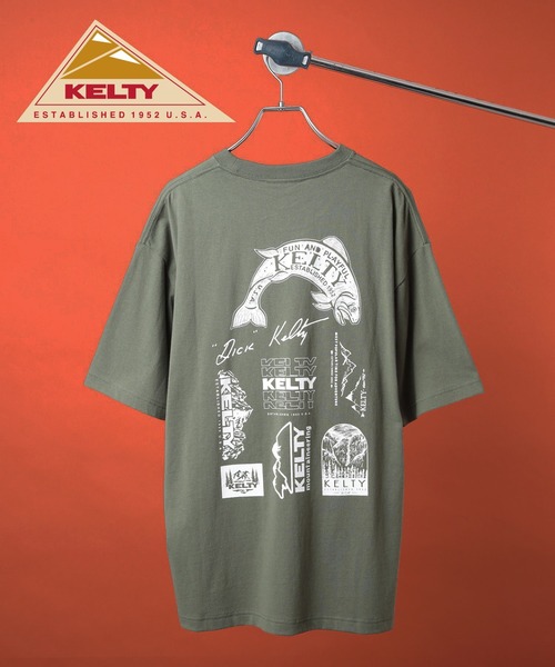 KELTY（ケルティ）の「【KELTY】別注 限定展開 Back Print vintage archive classical LOGO crewneck S/S Tee TYPE-2 ビンテージクラシカルロゴ半袖Tシャツ（Tシャツ/カットソー・レディース・オレンジ/ホワイト/オリーブ/ブラック・L/M/S/XS）」の3枚目の写真