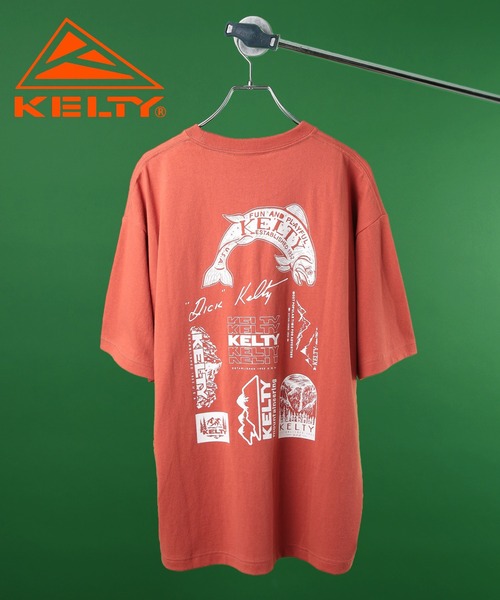 KELTY（ケルティ）の「【KELTY】別注 限定展開 Back Print vintage archive classical LOGO crewneck S/S Tee TYPE-2 ビンテージクラシカルロゴ半袖Tシャツ（Tシャツ/カットソー・レディース・オレンジ/ホワイト/オリーブ/ブラック・L/M/S/XS）」の4枚目の写真