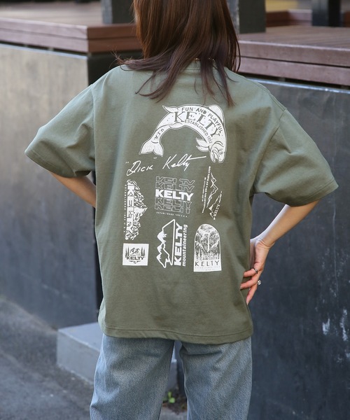 KELTY（ケルティ）の「【KELTY】別注 限定展開 Back Print vintage archive classical LOGO crewneck S/S Tee TYPE-2 ビンテージクラシカルロゴ半袖Tシャツ（Tシャツ/カットソー・レディース・オレンジ/ホワイト/オリーブ/ブラック・L/M/S/XS）」の19枚目の写真