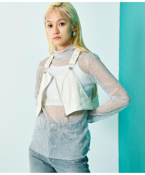 Settimissimo（セッティミッシモ）の「オーガンジー 切替マルチWAY ワンピース ロング（ワンピース・レディース・アイボリー/ブラック・FREE）」の9枚目の写真