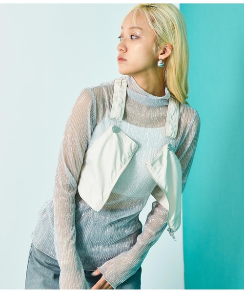 Settimissimo（セッティミッシモ）の「オーガンジー 切替マルチWAY ワンピース ロング（ワンピース・レディース・アイボリー/ブラック・FREE）」の10枚目の写真