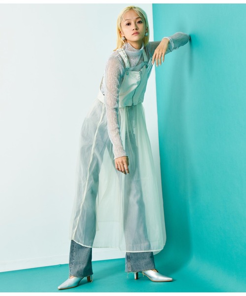 Settimissimo（セッティミッシモ）の「オーガンジー 切替マルチWAY ワンピース ロング（ワンピース・レディース・アイボリー/ブラック・FREE）」の6枚目の写真