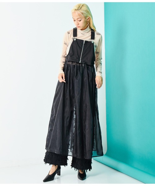 Settimissimo（セッティミッシモ）の「オーガンジー 切替マルチWAY ワンピース ロング（ワンピース・レディース・アイボリー/ブラック・FREE）」の15枚目の写真