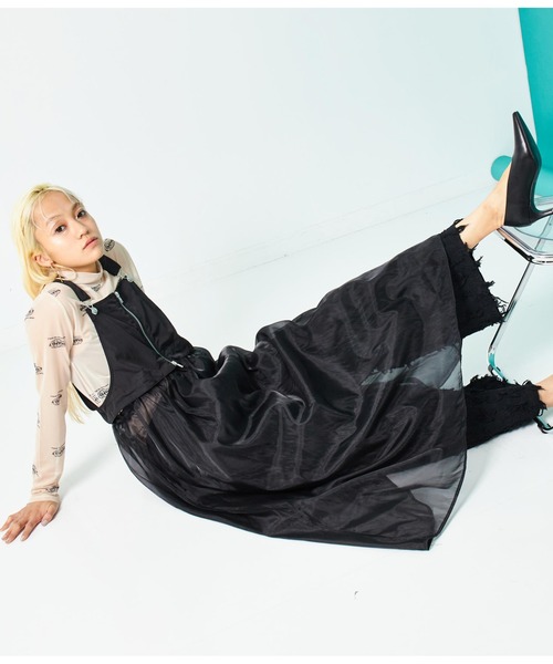 Settimissimo（セッティミッシモ）の「オーガンジー 切替マルチWAY ワンピース ロング（ワンピース・レディース・アイボリー/ブラック・FREE）」の16枚目の写真