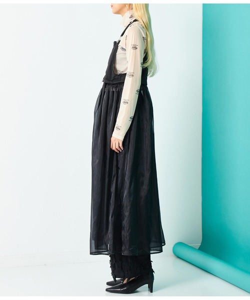 Settimissimo（セッティミッシモ）の「オーガンジー 切替マルチWAY ワンピース ロング（ワンピース・レディース・アイボリー/ブラック・FREE）」の19枚目の写真