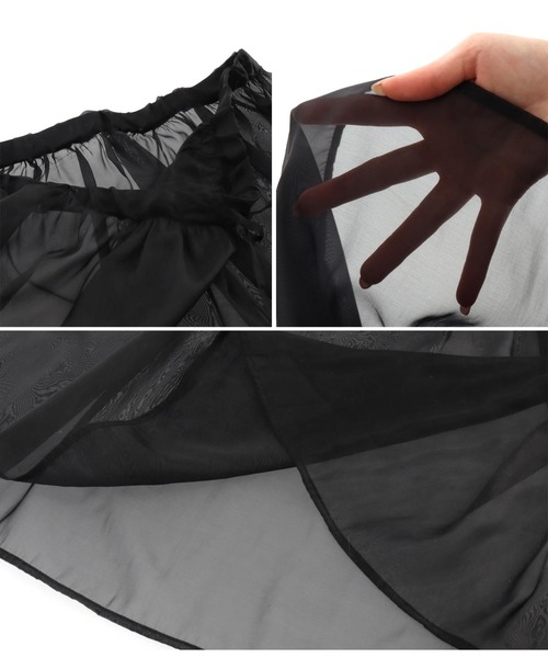 Settimissimo（セッティミッシモ）の「オーガンジー 切替マルチWAY ワンピース ロング（ワンピース・レディース・アイボリー/ブラック・FREE）」の21枚目の写真