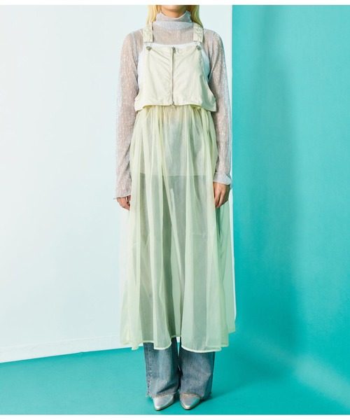 Settimissimo（セッティミッシモ）の「オーガンジー 切替マルチWAY ワンピース ロング（ワンピース・レディース・アイボリー/ブラック・FREE）」の17枚目の写真