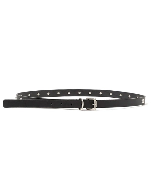 hobo（ホーボー）の「HOBO/ホーボー STUDDED BUCKLE BELT COW LEATHER スタッズカウレザーベルト（ベルト・メンズ・ブラック・ONE SIZE）」の2枚目の写真