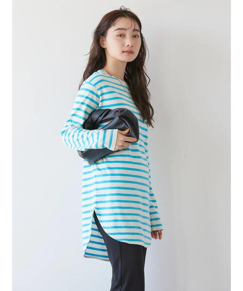 AMERICAN HOLIC（アメリカンホリック）の「【WEB限定】カラフルラウンドカットプルオーバー（Tシャツ/カットソー・レディース・サックスブルー/ラベンダー/イエロー/オフホワイト/ピンク・L/M）」の20枚目の写真