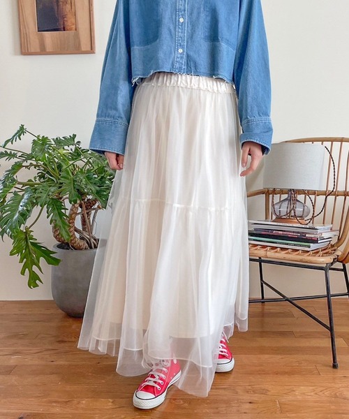 LOWRYS FARM（ローリーズファーム）の「シアーボリュームスカート