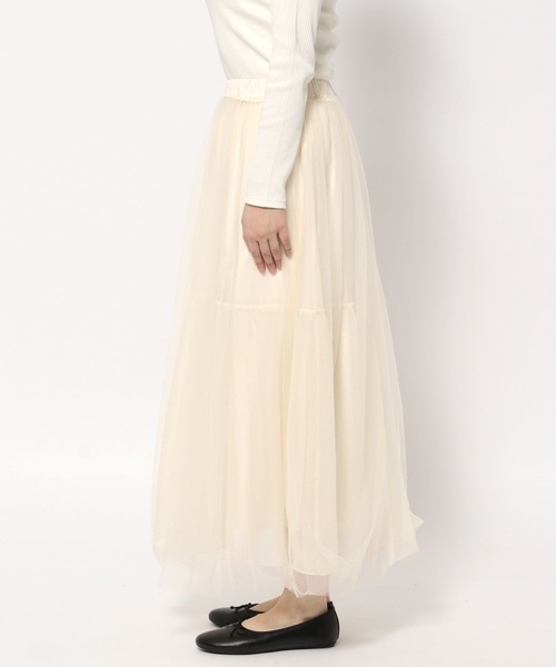 LOWRYS FARM（ローリーズファーム）の「シアーボリュームスカート　996863（スカート・レディース・アイボリー/ブラック/グレー/その他・FREE）」の11枚目の写真