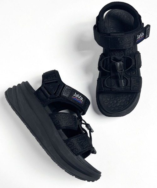 Java（ジャバ）の「《Javaジャバコラボ》足元からお洒落をアップデート♪ベルクログルカ風厚底サンダル ストラップあり（サンダル・レディース・アイボリー/ブラック・24.5cm/23.5cm/22.5cm/25.5cm）」の18枚目の写真