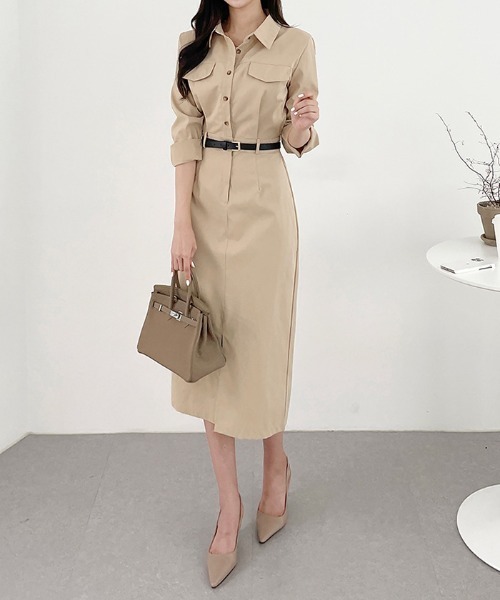 dritte boutique ベルベット　ワンピース　※662 ベルベットリボンプリントワンピース （ロング・マキシ丈