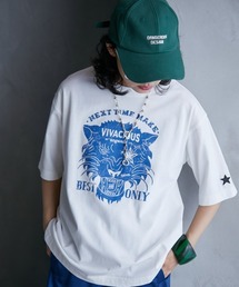 GEVS. | 大きいサイズ 綿100％グラフィックプリントＴシャツ GEVS.(Tシャツ/カットソー)