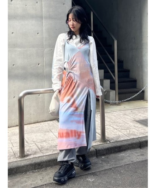 SLY（スライ）の「PATCHWORK COLLAGE SLIP DRESS パッチワーク
