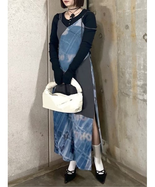 SLY（スライ）の「PATCHWORK COLLAGE SLIP DRESS パッチワーク