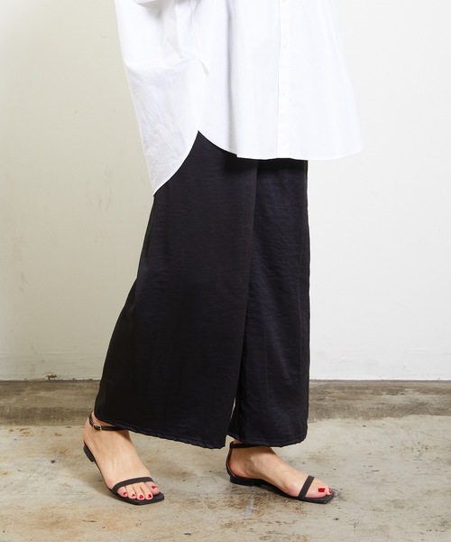 セール】SZT: フルレングス シルエットのきれいな 透けないワイド