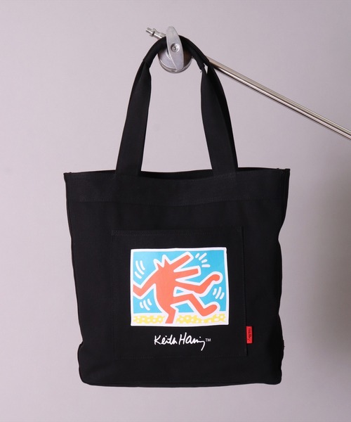 Keith Haring（キース・ヘリング）の「(LF)【Keith Haring】【Dancing Dog】アート キャンバス トートバッグ（トートバッグ・レディース・アイボリー/ブラック・ONE SIZE）」の5枚目の写真