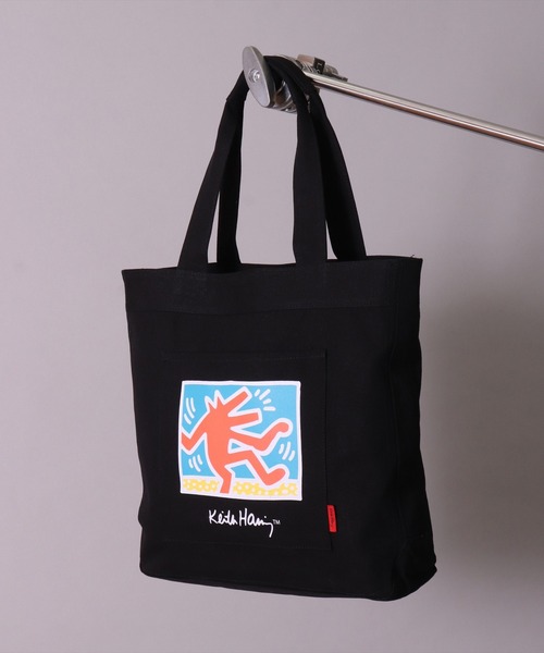 Keith Haring（キース・ヘリング）の「(LF)【Keith Haring】【Dancing Dog】アート キャンバス トートバッグ（トートバッグ・レディース・アイボリー/ブラック・ONE SIZE）」の9枚目の写真