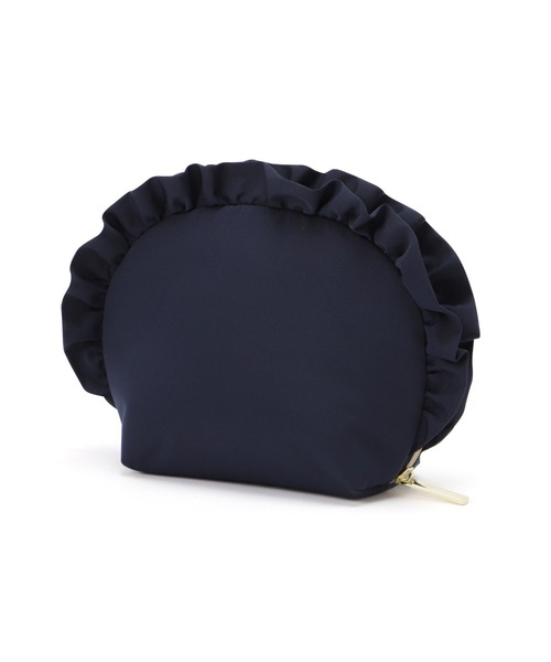 Francfranc（フランフラン）の「フリル ラウンドポーチ ネイビー（ポーチ・レディース・ネイビー・FREE）」の4枚目の写真