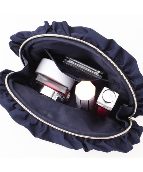 Francfranc（フランフラン）の「フリル ラウンドポーチ ネイビー（ポーチ・レディース・ネイビー・FREE）」の8枚目の写真