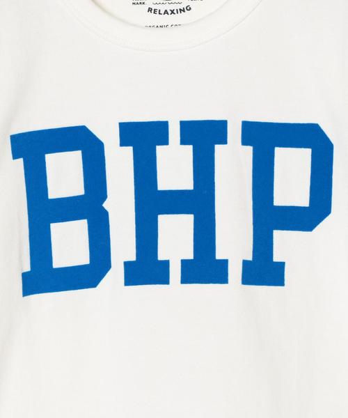 green label relaxing（グリーンレーベルリラクシング）の「【KIDS】オーガニックコットン BHP Tシャツ 7分袖◆（Tシャツ/カットソー・キッズ・オフホワイト/グレー・105/135/115/95/125）」の8枚目の写真