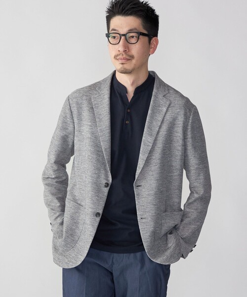 SHIPS（シップス）の「【WEB限定】SHIPS:〈接触冷感〉アイスタッチ プレーティングジャージー パイピング バンドカラーポロシャツ（ポロシャツ・メンズ・ダークグレー/ネイビー/ホワイト/ブラック・SMALL/MEDIUM/LARGE/X-LARGE）」の20枚目の写真