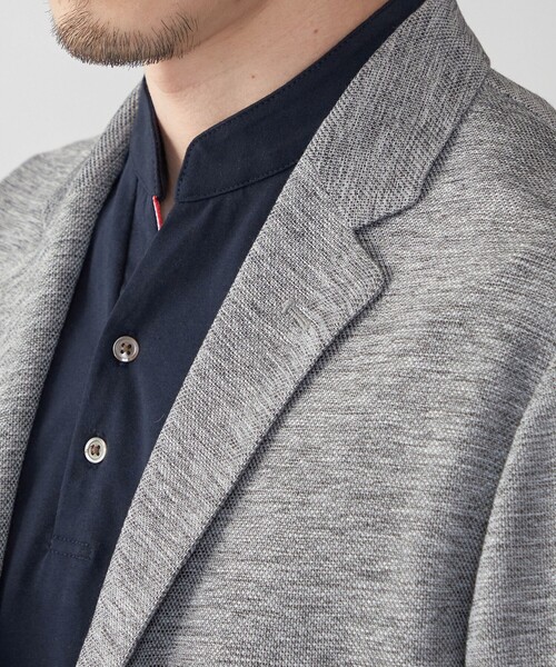 SHIPS（シップス）の「【WEB限定】SHIPS:〈接触冷感〉アイスタッチ プレーティングジャージー パイピング バンドカラーポロシャツ（ポロシャツ・メンズ・ダークグレー/ネイビー/ホワイト/ブラック・SMALL/MEDIUM/LARGE/X-LARGE）」の21枚目の写真