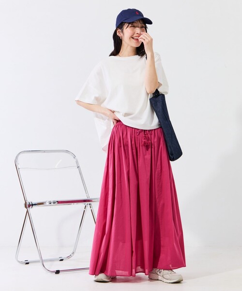 FREAK'S STORE（フリークスストア）の「WEB限定　インド ボイル ボリュームスカート（スカート・レディース・ブラック/ブルー/ピンク/グリーン/ホワイト/モカ/オレンジ/ラベンダー・SMALL/MEDIUM）」の7枚目の写真