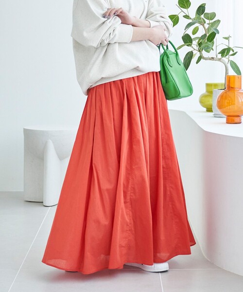 FREAK'S STORE（フリークスストア）の「WEB限定　インド ボイル ボリュームスカート（スカート・レディース・ブラック/ブルー/ピンク/グリーン/ホワイト/モカ/オレンジ/ラベンダー・SMALL/MEDIUM）」の8枚目の写真