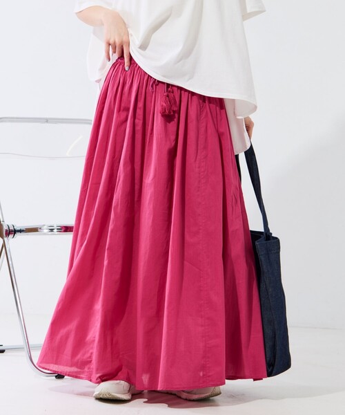 FREAK'S STORE（フリークスストア）の「WEB限定　インド ボイル ボリュームスカート（スカート・レディース・ブラック/ブルー/ピンク/グリーン/ホワイト/モカ/オレンジ/ラベンダー・SMALL/MEDIUM）」の22枚目の写真