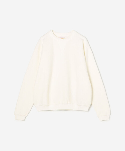 Bshop（ビショップ）の「Sunray SPIRIT | コットン クルーネックスウェット WOMEN（スウェット・レディース・オフホワイト/ネイビー・2）」の2枚目の写真