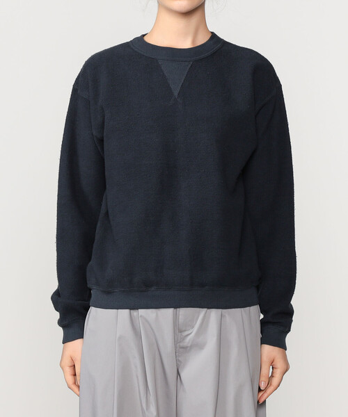 Bshop（ビショップ）の「Sunray SPIRIT | コットン クルーネックスウェット WOMEN（スウェット・レディース・オフホワイト/ネイビー・2）」の8枚目の写真