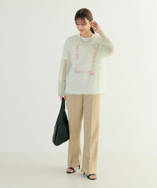 URBAN RESEARCH（アーバンリサーチ）の「シアートップス（Tシャツ/カットソー・レディース・グリーン系その他/ブラック・FREE）」の4枚目の写真