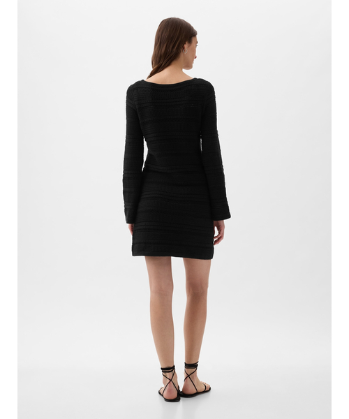 GAP（ギャップ）の「クロシェニット ミニワンピース（ワンピース・レディース・ブラック/ホワイト・S/XL/L/XS/XXS/M）」の3枚目の写真