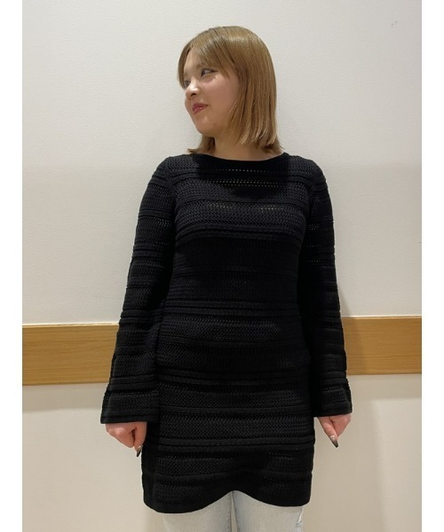 GAP（ギャップ）の「クロシェニット ミニワンピース（ワンピース・レディース・ブラック/ホワイト・S/XL/L/XS/XXS/M）」の11枚目の写真