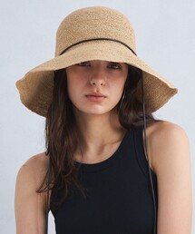 ワイドブリムラフィア ハット