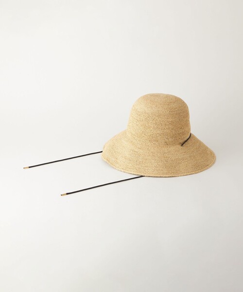 green label relaxing(グリーンレーベルリラクシング)の「ワイドブリムラフィア ハット(ハット・レディース・ナチュラル・FREE)」の12枚目の写真