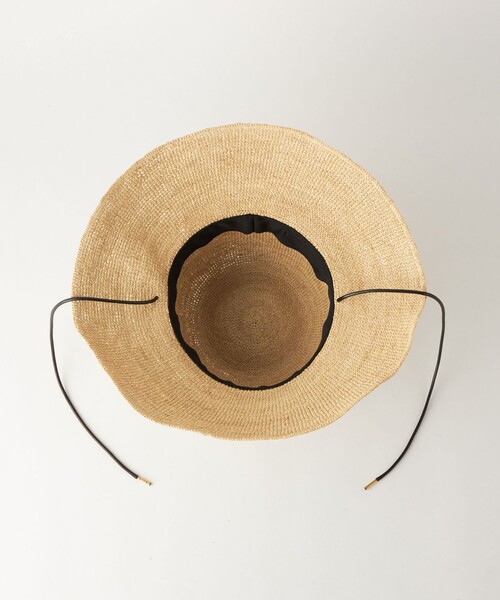 green label relaxing(グリーンレーベルリラクシング)の「ワイドブリムラフィア ハット(ハット・レディース・ナチュラル・FREE)」の7枚目の写真