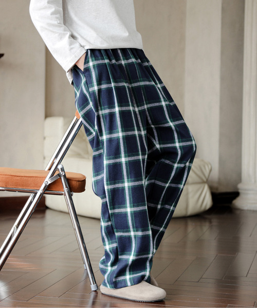 neos（ネオス）の「■新色追加【neos】ルーズシルエット リラックス ワイド イージー ビンテージライク タータン チェック バルーン パンツ（その他パンツ・メンズ・レッド/ブラック/イエロー/ネイビー/ブラウン・LARGE/X-LARGE/MEDIUM）」の4枚目の写真