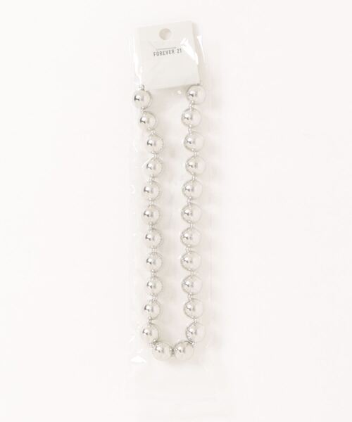 FOREVER 21（フォーエバー トゥエンティーワン）の「ボールチェーンネックレス（ネックレス・レディース・ゴールド/シルバー・FREE）」の2枚目の写真