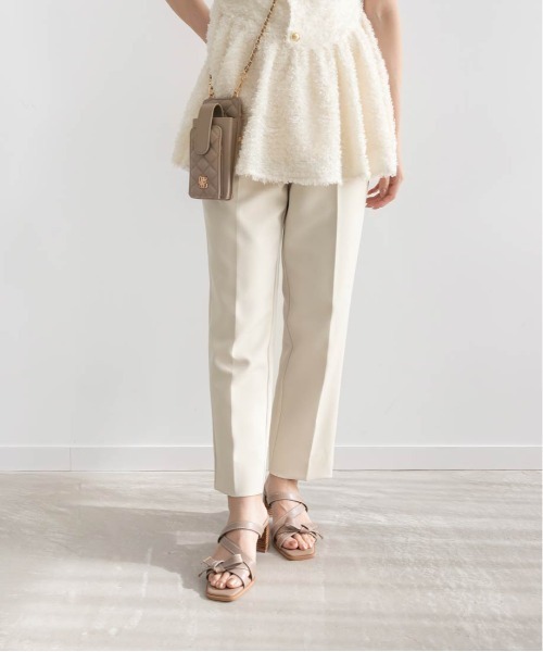 RANDA（ランダ）の「シャギーベスト風プルオーバーセットアップ（サロペット/オーバーオール・レディース・クリーム/ネイビー/ベージュ・0/1）」の7枚目の写真