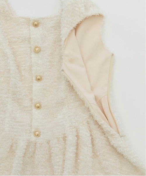 RANDA（ランダ）の「シャギーベスト風プルオーバーセットアップ（サロペット/オーバーオール・レディース・クリーム/ネイビー/ベージュ・0/1）」の17枚目の写真