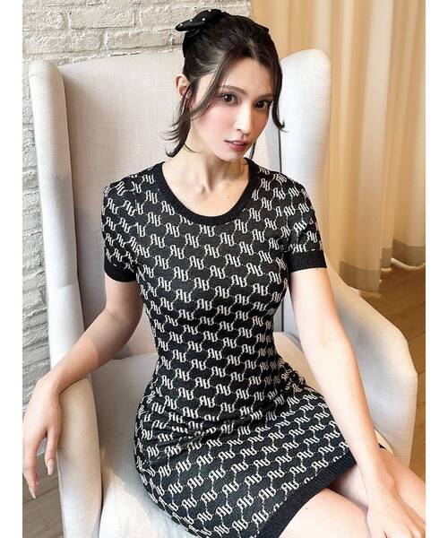 RESEXXY(リゼクシー)の「ラメジャガードミニニットワンピース(ワンピース・レディース・ブラック/ベージュ/ブルー・FREE)」の20枚目の写真